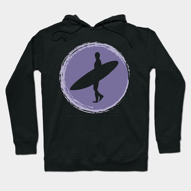 Surfer Silhouette in a Wave Hoodie by Food in a Can